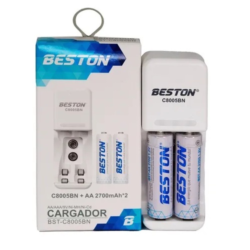 Cargador de pilas AA, AAA, 9V + 2 AA 2700mAh BESTON