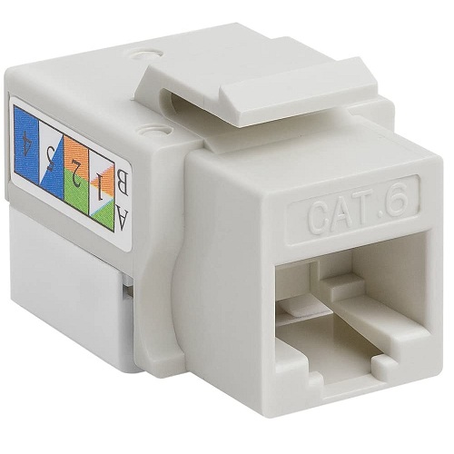 Jack modular CAT6 para Ethernet Blanco