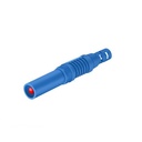 Plug banana de seguridad de 4mm Recto Azul