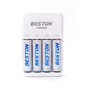 Cargador para 4 baterias AA y AAA + 4 AAA 1100mA. BESTON