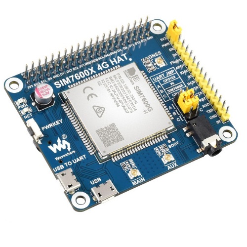 Shield SIM7600G-H 4G para Raspberry Pi, soporte LTE Cat-4 4G / 3G / 2G.