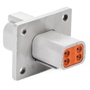 Conector impermeable para chasis DT Deutsch. 4 pines macho