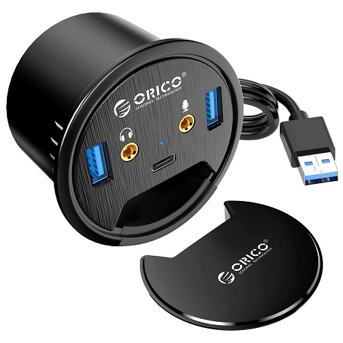 Hub USB 3.0 ojal de escritorio. Orico