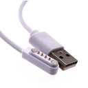 Cable de carga USB magnético Pogo. 4 pines en ángulo