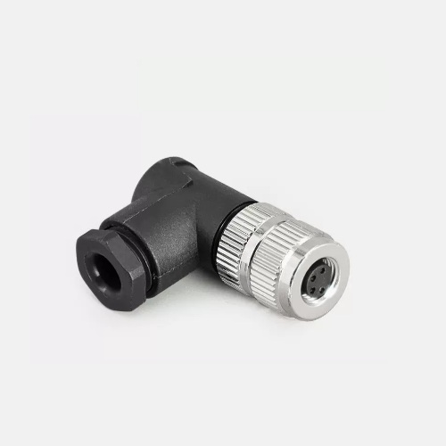 Conector impermeable de alta calidad M8 hembra de 4 pines aéreo en ángulo