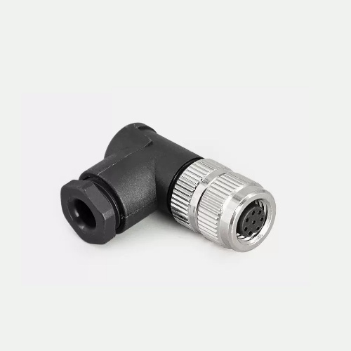 Conector impermeable de alta calidad M8 hembra de 8 pines aéreo en ángulo