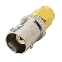 Conector RF BNC hembra a SMA macho