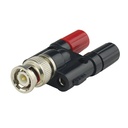 Conector RF BNC macho a Banana hembra dual.