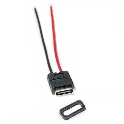 Conector USB C para panel o chasis de 2 pines. Con ranura de inserción