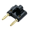 Plug banana macho doble negro 4mm