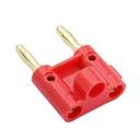 Plug banana macho doble rojo 4mm