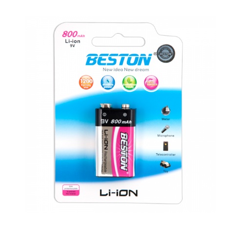 Batería recargable LITIO 9V 800mA BESTON