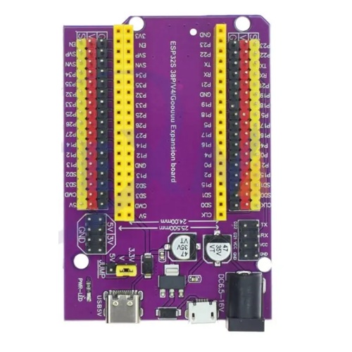 Tarjeta de expansión I/O para ESP32. 38 pines