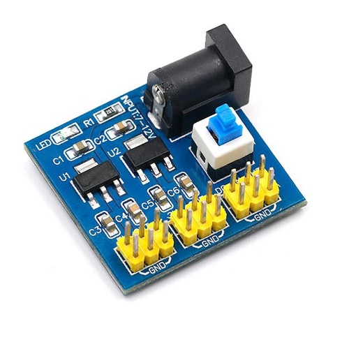 Fuente para protoboard 12V a 3.3V/5V