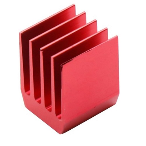 Disipador para driver de impresora 3D. Rojo