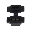 Conector XT60 para chasis con guardapolvo. Negro