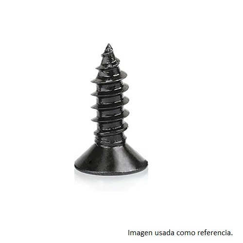 Tornillo de cabeza plana, de acero inoxidable M1.7 8mm. Negro