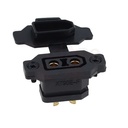 Conector XT90 hembra con cubierta. Negro