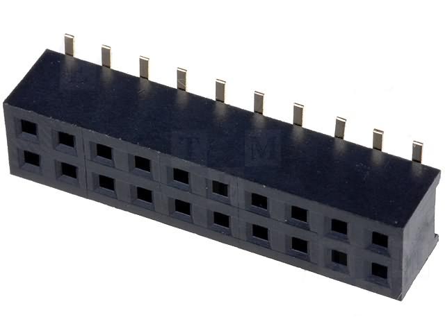 Header hembra 2x10P SMD - 2.54mm