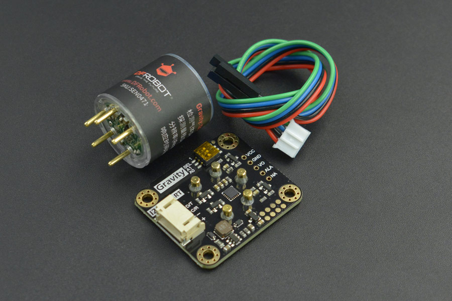 Sensor de NO2 Gravity. Calibrado I2C y UART (0-20ppm)