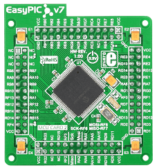 Tarjeta MCU con dsPIC33FJ256GP710A