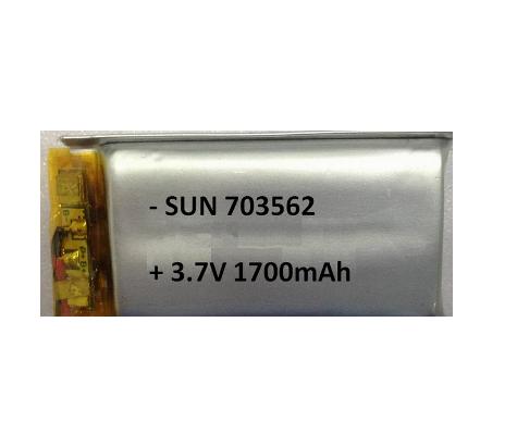 Batería Litio-Polímero 3.7V 1700mAh