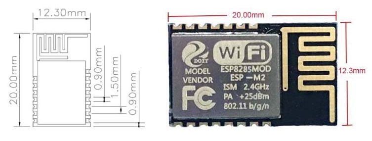 Módulo WiFi ESP8285-ESP-M2