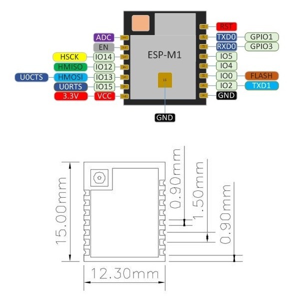 Módulo WiFi ESP8285-ESP-M1