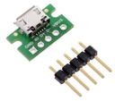 Tarjeta con conector micro USB-B