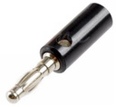 Plug banana macho, 15A, negro, 4mm