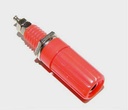 Jack banana 4mm, color rojo, 1200V, 30A, con tornillo M4.