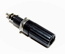 Jack banana 4mm, color negro, 1200V, 30A, con tornillo M4.