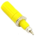 Jack banana 4mm, color amarillo, 1200V, 30A, con tornillo M4.