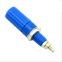 Jack banana 4mm, color azul, 1200V, 30A, con tornillo M4.