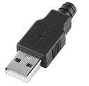 Conector aéreo USB macho negro