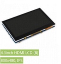 Pantalla LCD HDMI 4.3'' táctil capacitivo 800x480