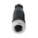 Conector impermeable M12 hembra de 8 pines aéreo