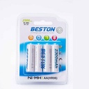 Pila recargable AA 2300mA blister x 4 BESTON