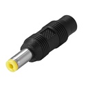 Conector plug DC macho 5.5x2.1mm a hembra 3.5x1.35mm