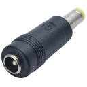 Conector plug DC hembra 5.5x2.1mm a macho 5x3mm