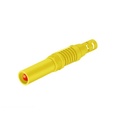 Plug banana de seguridad de 4mm Recto Amarillo