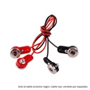 Cable conector snap. Rojo