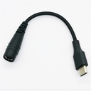 Conector hembra DC5.5 x 2.1mm a USB tipo C