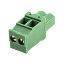 Bornera terminal de 2 pines Tipo plug hembra 5.08mm