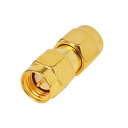 Conector RF SMA macho a macho. Recto