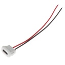 Conector USB tipo C para panel o chasis de 2 pines. Ovalado blanco