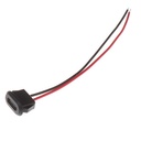 Conector USB tipo C para panel o chasis de 2 pines. Ovalado negro