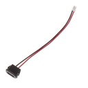 Conector USB tipo C para panel o chasis de 2 pines con conector. Ovalado negro