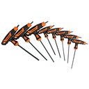 Juego de 8 llaves torx extralargas con mango T, Truper