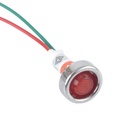 Luz indicadora LED de 10mm, 12V. Roja 